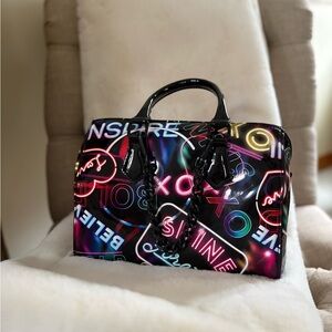 Aldo Black Bag with Neon Accents